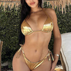Bikini Split Bikini Lace up Two Piece Swimsuit Two Piece Bella Mia