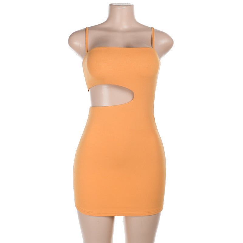 Summer Hollow Out Cutout out Camisole Sexy Basic Daily Hip Bag Dress Bella Mia
