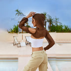 Summer Beach Women Solid Color Sexy Knitted Hollow Out Cutout Bikini Swimsuit Sun Protection Outer Wear Bella Mia