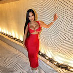Fall Women Clothing Sexy Solid Color Sling Waist Slim Backless Sexy Dress Bella Mia
