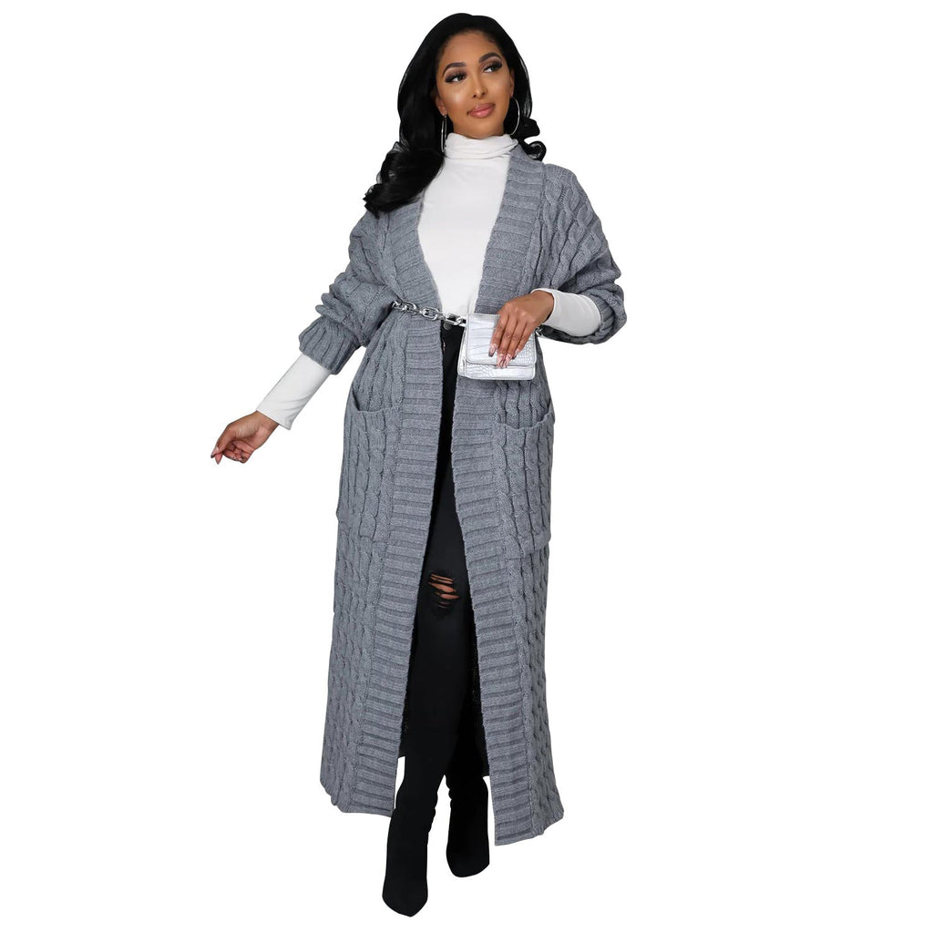 Autumn Winter Women Clothing Sexy Casual Long Sleeve Long Sweater Coat Bella Mia