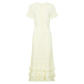 Summer Ladies Slim Fitting Slimming Fashionable Short Sleeve Stringy Selvedge Dress