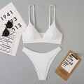Swimsuit Women Split Three Point Solid Color Special Fabric Internet Celebrity Bikini Bella Mia
