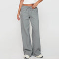 Women Wear Autumn Casual Loose Drawstring Tight Waist Solid Color Trousers Bella Mia
