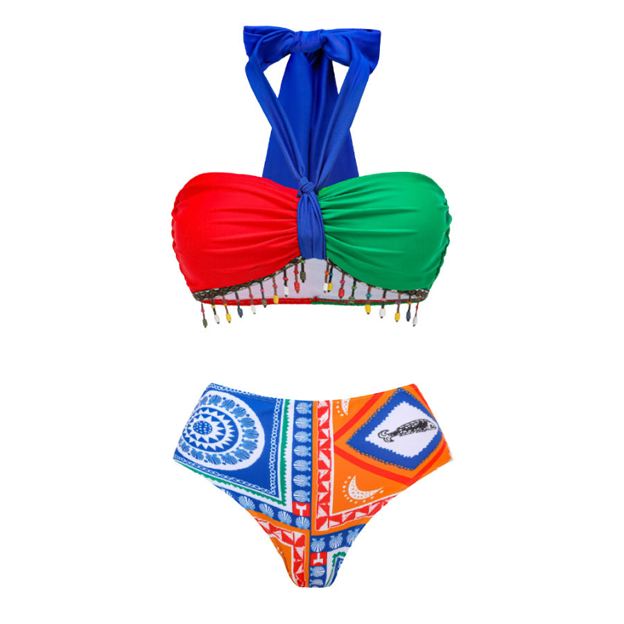 Push up Bikini Sexy High Waist Bikini Split Swimsuit Suit Chiffon Trousers Bella Mia
