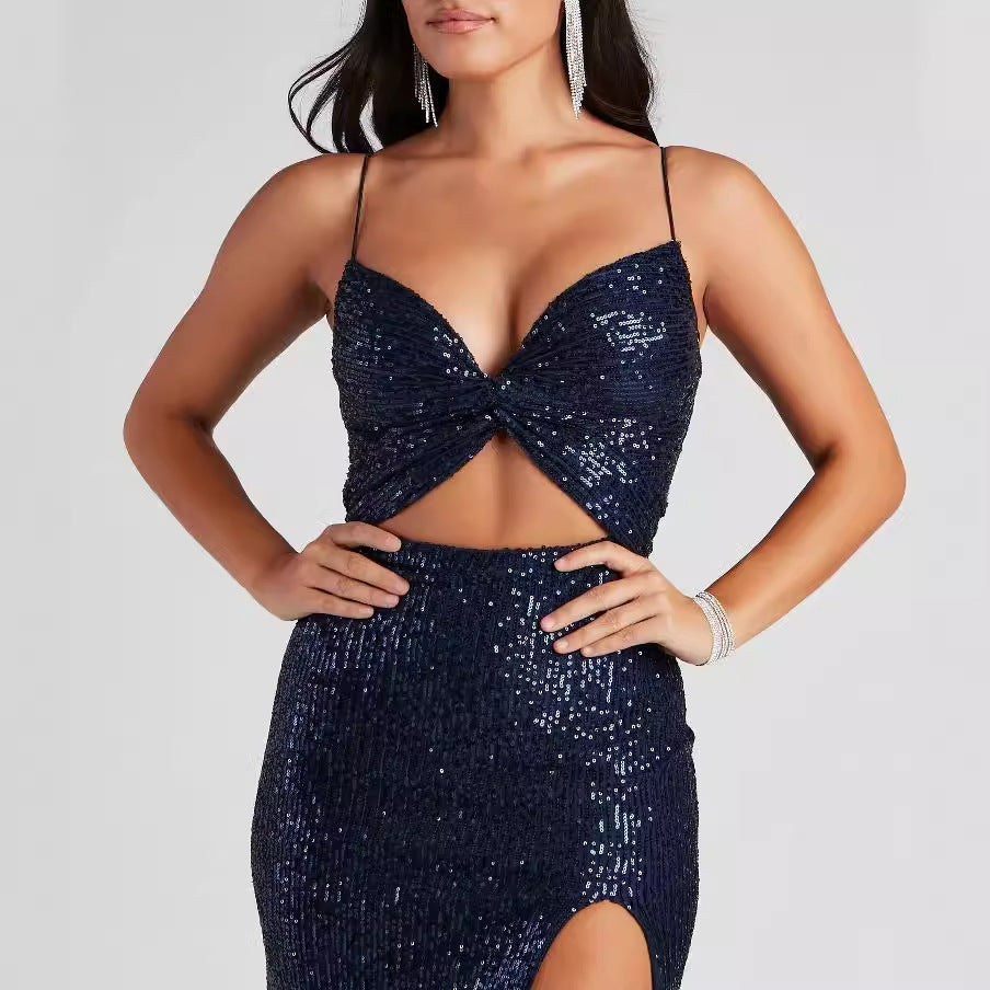 Women Cocktail Nightclub Club Beaded Elegant Sequ Dress Bella Mia