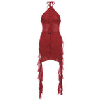 Summer Women Clothing Solid Color Slim High Waist Street Halter Backless Dress Bella Mia
