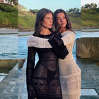 Sexy Hollow Out Cutout Knitted Dress Beach Cover Up Solid Color Bikini Swimsuit Blouse Crochet hook Bella Mia