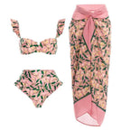 Women Lace up One Piece Women Swimwear French Retro Cover Belly Slimming Swimsuit Chiffon Beach Dress Bella Mia