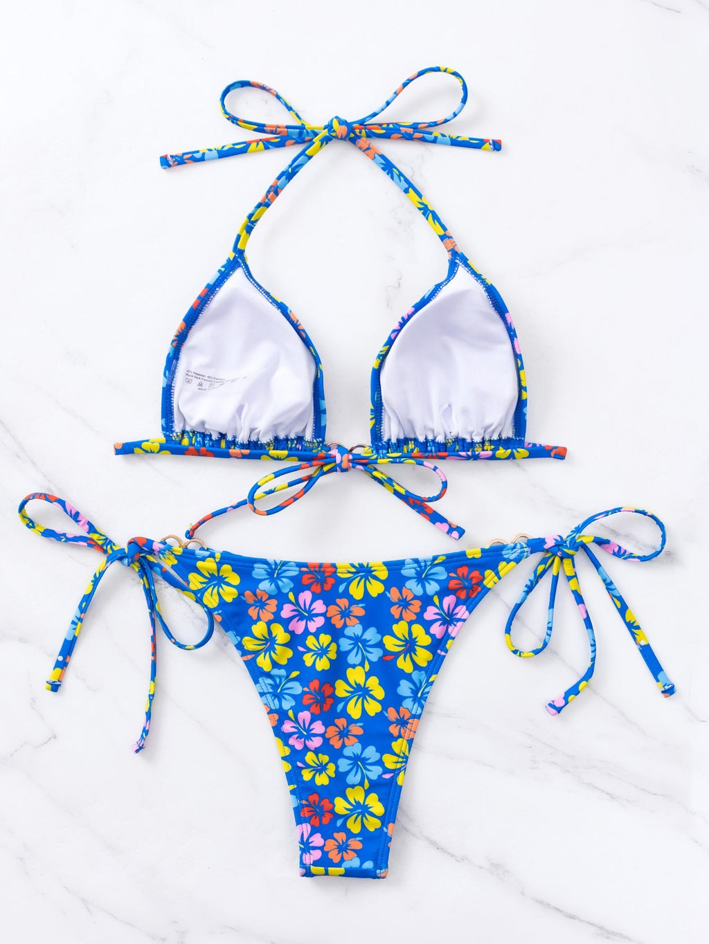 Bikini Triangle Cup Lace up Sexy Halter Bikini Swimsuit Swimwear Tie Bella Mia