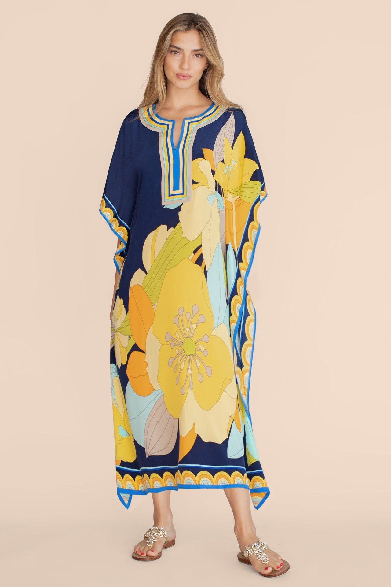 Fabrics Printed Robe Vacation Casual Beach Bikini Cover Bella Mia
