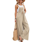 Women Clothing Popular Solid Color Casual Suspender Trousers Bella Mia