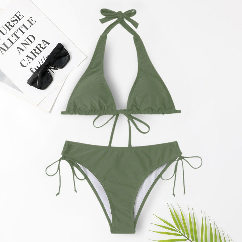 Swimsuit Women Strap Bikini Sexy Swimsuit Solid Color Bikini Swimsuit Bella Mia