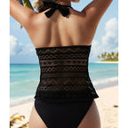 Lace Stitching Tankini Solid Color Sexy Bikini Split Swimsuit for Women Bella Mia