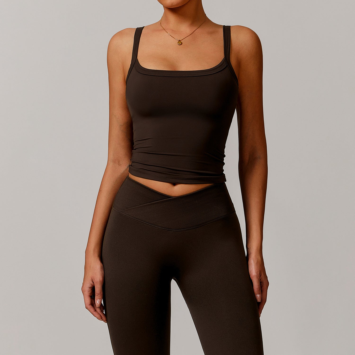 Brushed Vest Workout Clothes Bra High Strength Sports Underwear Sling Beauty Back Yoga Vest Bella Mia