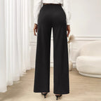 Trousers Office Stretch Work Pant Office Women Wide Legged Pants High Waist Straight Bella Mia