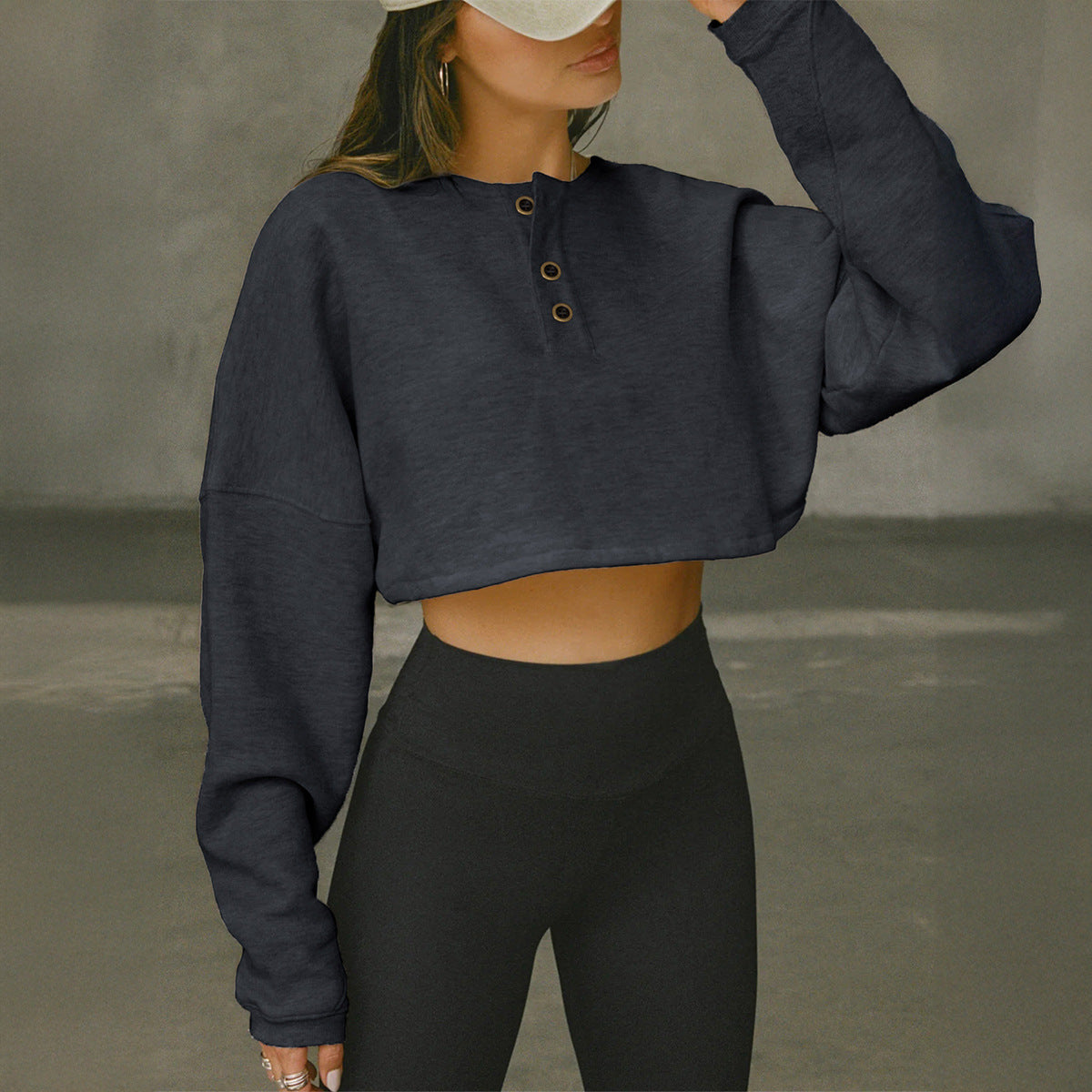 Solid Color Long Sleeve Button Women Clothing Autumn Winter Bella Mia