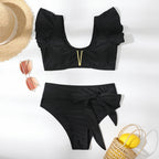 New One-Piece Swimsuit Bikini Flounce Sexy Swimwear Printed Swimsuit Sexy Bikini Bella Mia