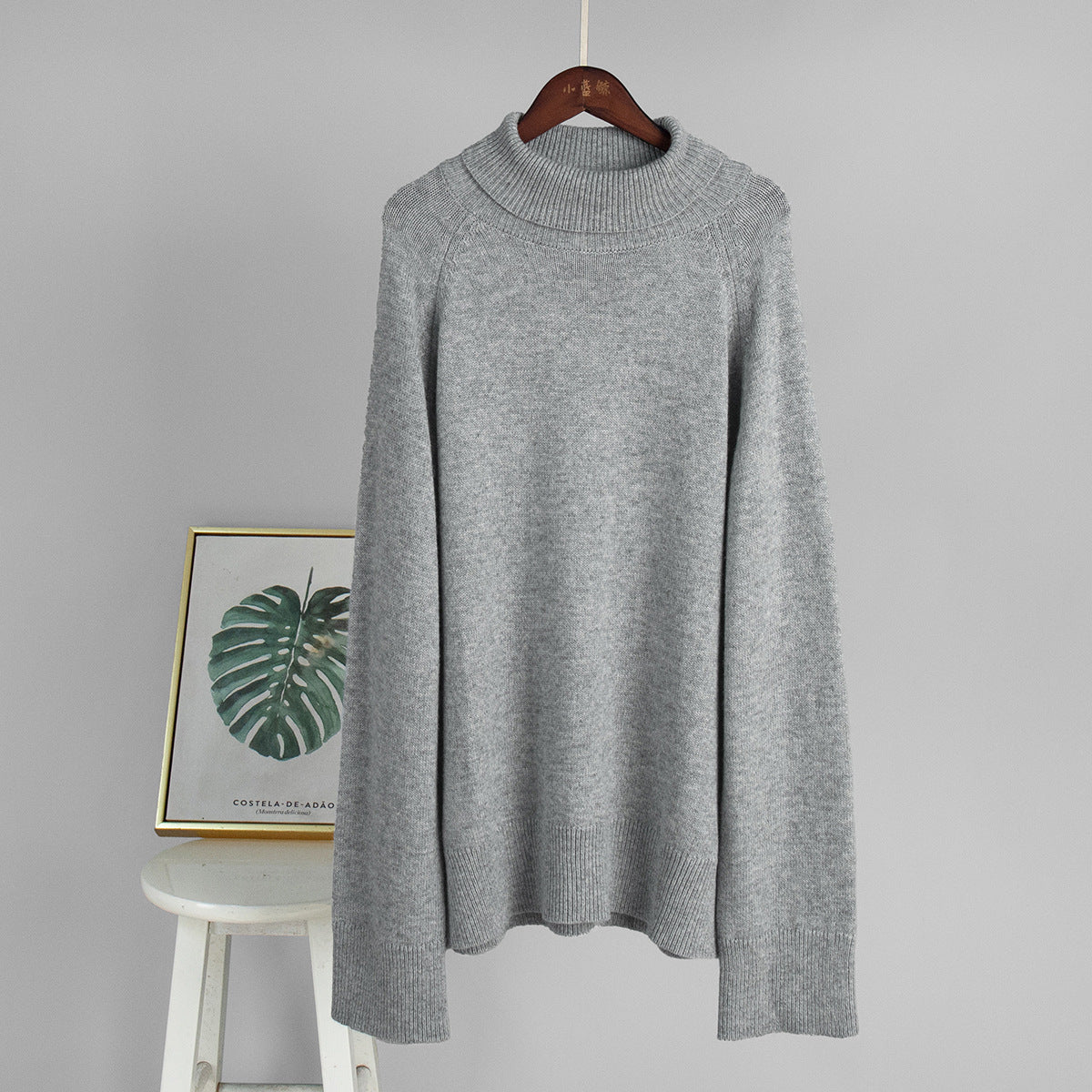 Wool Turtleneck Sweater Autumn Winter Loose Pullover Sweater Thermal Knitting Sweater for Women Bella Mia