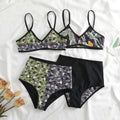 Split Double Sided Three Piece Set Retro Swimsuit Swimsuit Lace up Sand Bella Mia