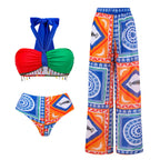 Push up Bikini Sexy High Waist Bikini Split Swimsuit Suit Chiffon Trousers Bella Mia
