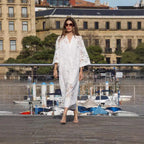 Casual Loose Beach Vacation Blouse Lace Shirt Dress Bella Mia