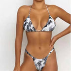 Split Bikini Women Swimsuit Strap Solid Color Fabric Chest Pad Push up Bella Mia