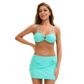 Three Piece Sets Bikini Women Swimsuit Sexy Backless Triangle Tight Split Swimsuit