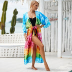 Printed Beach Jacket Sexy Sun Protection Cardigan Holiday Bikini Cover up Blouse Women Bella Mia