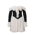 Women Clothing Fall Sexy off Shoulder French Royal Waist Controlled Bell Sleeve Dress Bella Mia