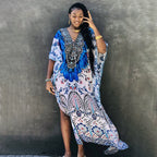 Rope Positioning Maxi Dress Loose Robe Seaside Vacation Beach Dress Bikini Swimsuit Blouse Women Bella Mia