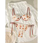 Coconut Print Split Swimsuit Women Sexy Lacing Bikini Beach Spring Swimsuit Bella Mia