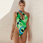 Swimsuit One Shoulder One Piece Swimwear Women Bikini High Waist Backless Sexy Women Bella Mia