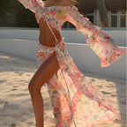 Sexy Floral Lace up Beach Skirt Set Arrival Lace Dress Bella Mia