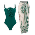Bow Solid Color One Piece Women Swimwear Suit French Retro Cover Belly Slimming Swimsuit Bella Mia