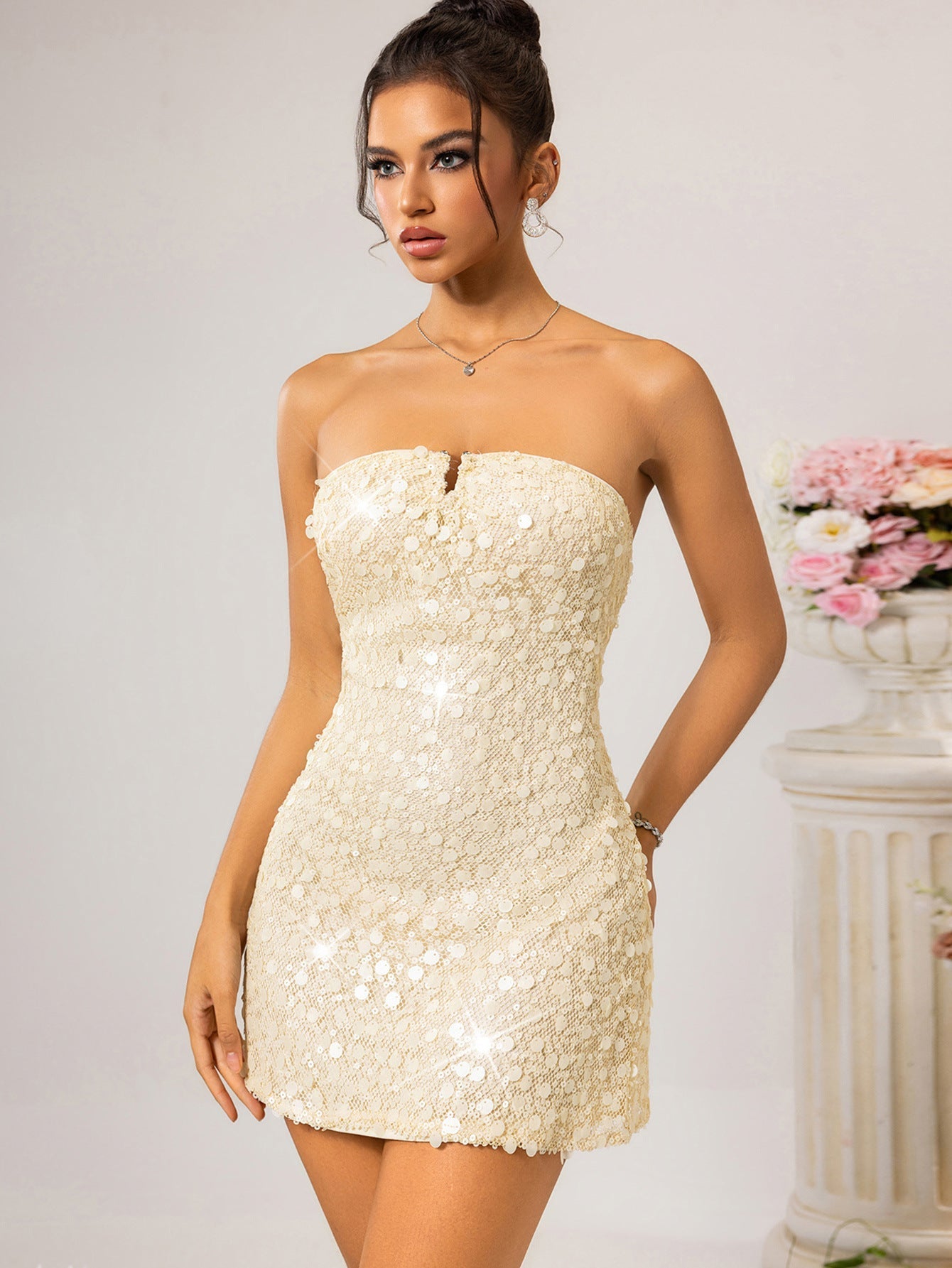 Women Clothing Party Dress Sexy Backless Sequ Dress Bella Mia