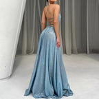 Women Sling Backless Sexy Slit Glitter Party Cocktail Evening Dress Bella Mia