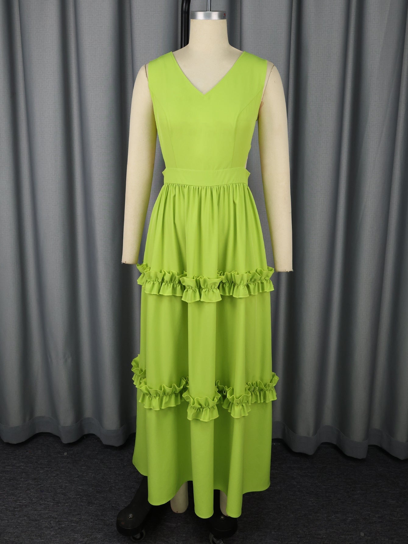 High End Waist Hollow Out Cutout Sexy V neck Party Dress Small Gathers Elegant A Swing Cocktail Evening Dress Bella Mia