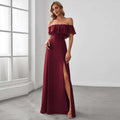 Chiffon Popular Split Cocktail Dress Summer Dress Women Clothing
