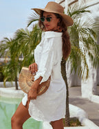 Women Clothing Dress Jacquard Irregular Asymmetric Lace Shirt Slip Dress Blouse Bella Mia