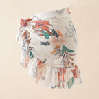 Bikini Sunscreen Chiffon Beach Skirt Leaf Printed Swimsuit Fishtail Skirt Bella Mia