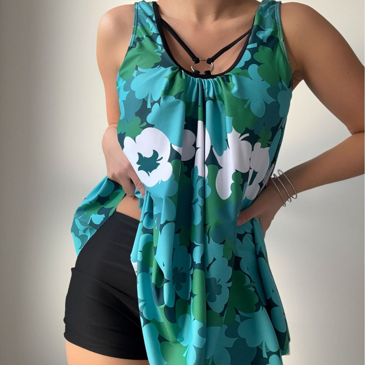Ladies Floral Print Swimsuit Bikini Two Piece Set Bella Mia