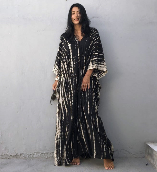 Rayon Halo Dyed Robe Vacation Casual Beach Bikini Cover 25 Colors Bella Mia