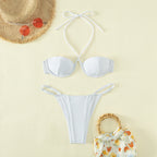 Leopard Print Lace up Swimsuit Steel Bracket Split Suit Sexy Bikini Swimsuit Bella Mia