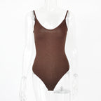 Sexy Tight T Shaped Bottoming Women Clothing Summer Backless V neck Strap Bodysuit Bodysuit Bella Mia