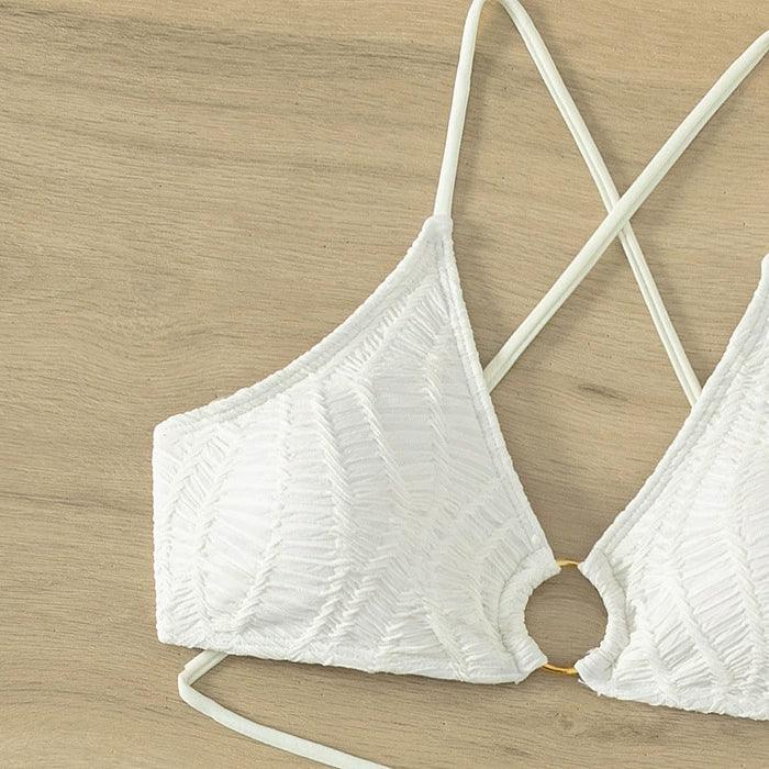 Summer 2023 New Arrival Girls Separates Swimsuit Skirt Bikini Pure Color Swimming Suit Beach Sexy Bikini LUXLIFE BRANDS