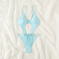 Solid Color One Piece Swimsuit Sexy High Split Women Swimsuit Bikini Bella Mia