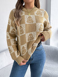 Autumn Winter Halloween Plaid Lantern Long Sleeve Pullover Women Clothing Bella Mia