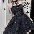 Pleated Dress Summer Design Cross Halter Solid Color Petti dress for Women Bella Mia