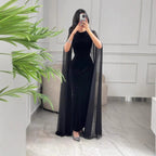 Autumn Winter Women Clothing Middle East Velvet Sheath Sleeve Dress Bella Mia